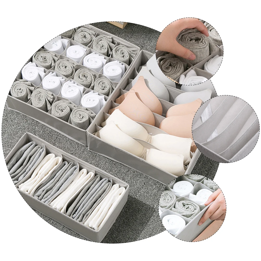 Non Woven Fabric Storage Boxes Drawer ganizer 6 Grids Closet Underwear Socks Bra Ties Scarves Case Keeper Cloth Container 
Non Woven Fabric Storage Boxes Drawer ganizer 6 Grids Closet Underwear Socks Bra Ties Scarves Case Keeper Cloth Container