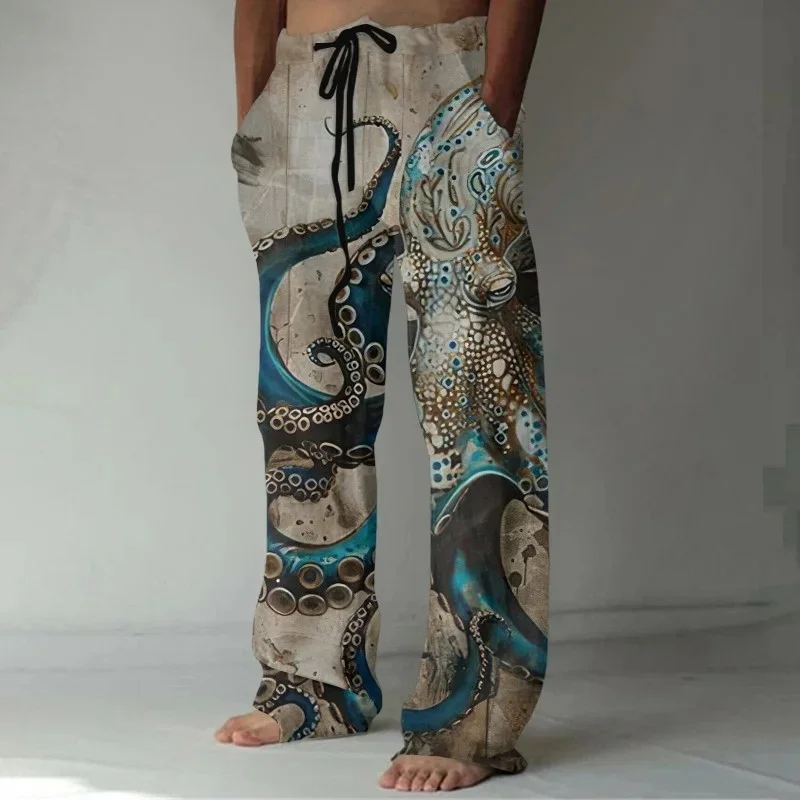 Men's Floor-length Trousers Japanese Art Octopus Graphic Blend Casual Pants Holiday Drawstring Funny Printed Retro Bottoms 2025
Men's Floor-length Trousers Japanese Art Octopus Graphic Blend Casual Pants Holiday Drawstring Funny Printed Retro Bottoms 2025