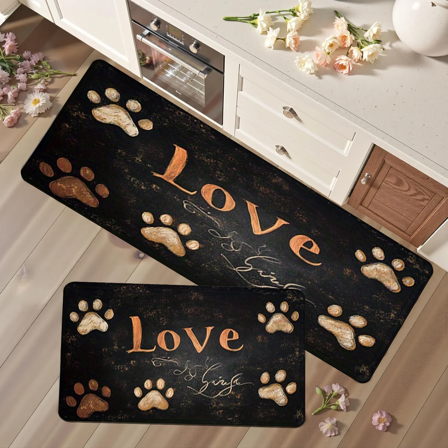 Cat Dog Paw Print Pattern Kitchen Carpet Mat Rug Home Decoration Vintage Black Background Love Design Floor Decor Living Room
Cat Dog Paw Print Pattern Kitchen Carpet Mat Rug Home Decoration Vintage Black Background Love Design Floor Decor Living Room