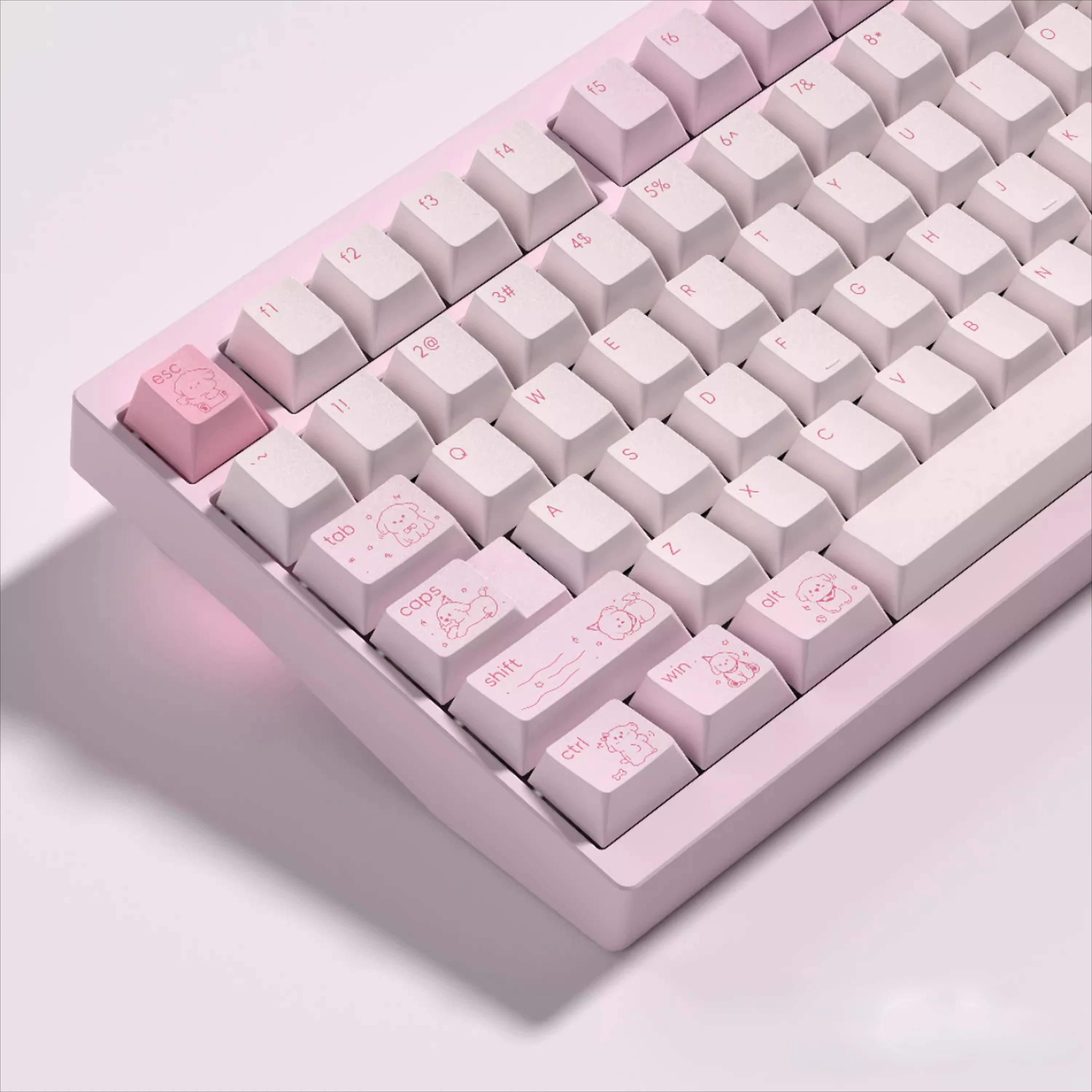 Star Pup Cute Theme Keycaps Set PBT Sublimation Cherry Profile 143Keys Custom Original Handmade Keycaps for Mechanical Keyboard
Star Pup Cute Theme Keycaps Set PBT Sublimation Cherry Profile 143Keys Custom Original Handmade Keycaps for Mechanical Keyboard