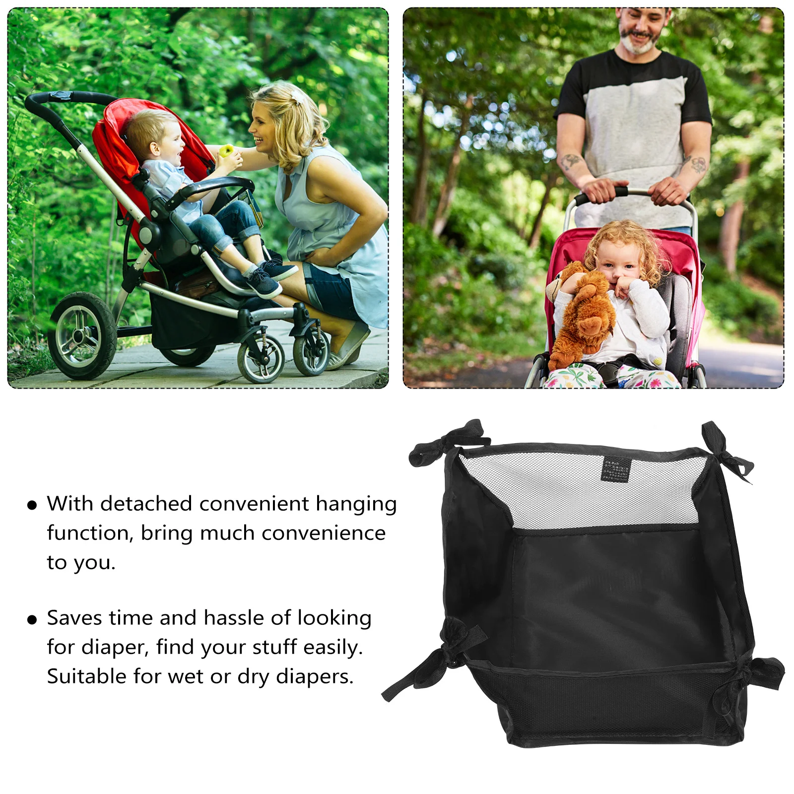 Baby Stroller Bottom Basket Oxford Cloth Lightweight Portable Stroller Storage Bag Large Capacity Organizer for Cups Bottles
Baby Stroller Bottom Basket Oxford Cloth Lightweight Portable Stroller Storage Bag Large Capacity Organizer for Cups Bottles
