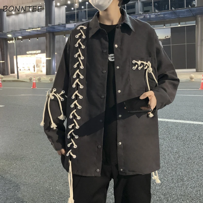 Men Black Jackets Korean Style Fashion Buttons Up Design Students All-match Outwear Ins Loose Turn Down Collar Harajuku Casual
Men Black Jackets Korean Style Fashion Buttons Up Design Students All-match Outwear Ins Loose Turn Down Collar Harajuku Casual