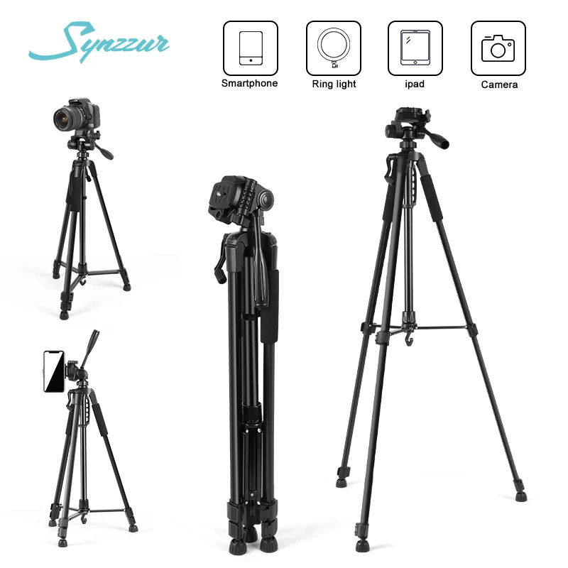 63"/160cm Professional Camera Tripod For Smartphone Stand Black Phone Tripod With Travel Bag & Phone Holder For Canon Nikon DSLR
63"/160cm Professional Camera Tripod For Smartphone Stand Black Phone Tripod With Travel Bag & Phone Holder For Canon Nikon DSLR