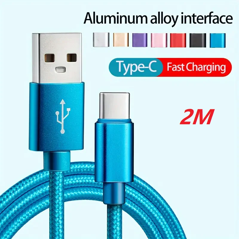 2M long Fast Charging USB Type C Cable for Samsung, Redmi, and OnePlus - High-Speed Data Transfer and Durable Design
2M long Fast Charging USB Type C Cable for Samsung, Redmi, and OnePlus - High-Speed Data Transfer and Durable Design