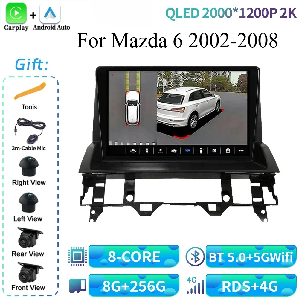 For Mazda 6 2002-2008 Car Radio Multimedia Wireless Carplay Android Multimedia Navigation 4G GPS Stereo Touch Screen Android 14
For Mazda 6 2002-2008 Car Radio Multimedia Wireless Carplay Android Multimedia Navigation 4G GPS Stereo Touch Screen Android 14