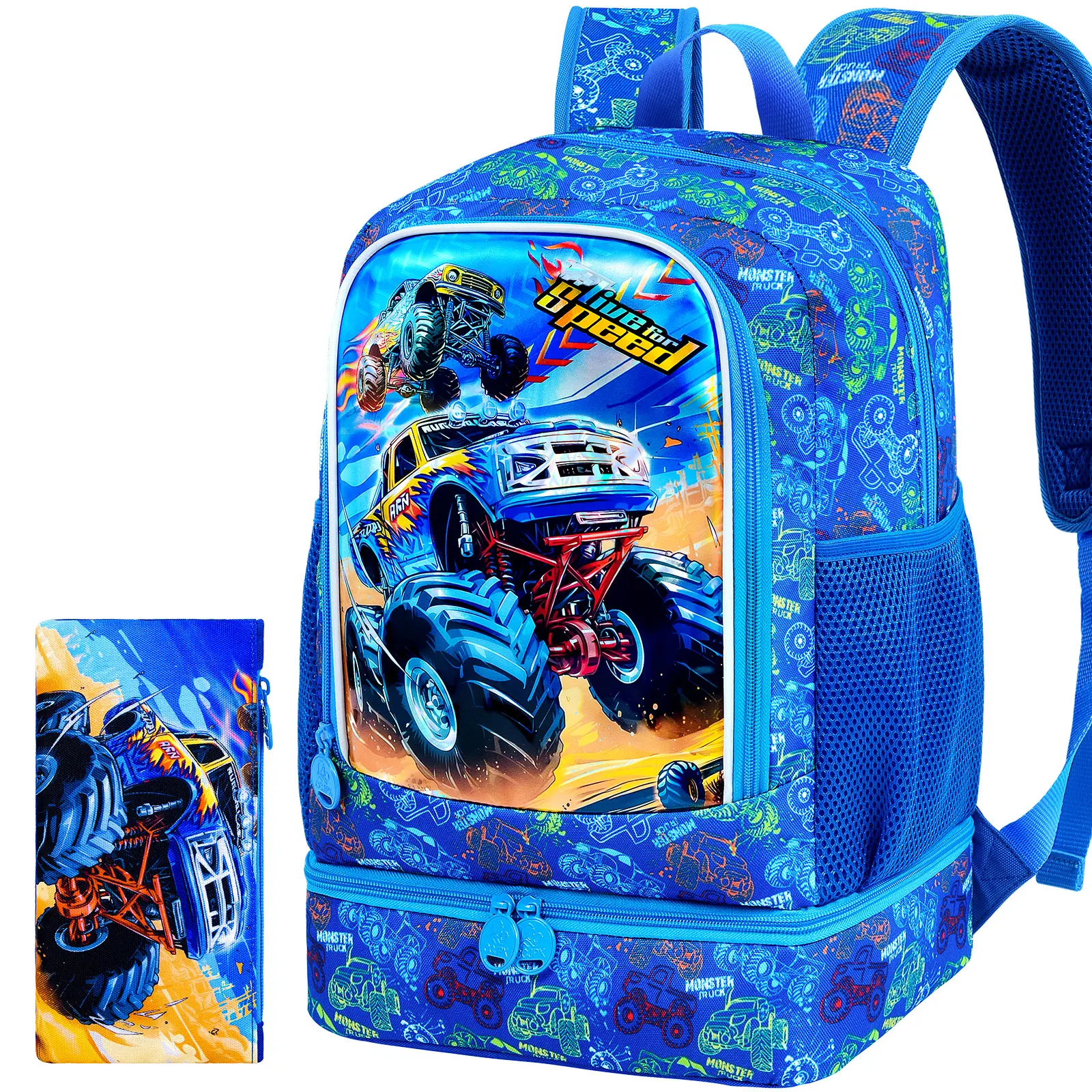 2 IN 1 Kids Backpack for Boys, 17" Truck Bookbag with Built-in Bottom Lunch Compartment, Water Resistant Preschool Backpacks for
2 IN 1 Kids Backpack for Boys, 17" Truck Bookbag with Built-in Bottom Lunch Compartment, Water Resistant Preschool Backpacks for