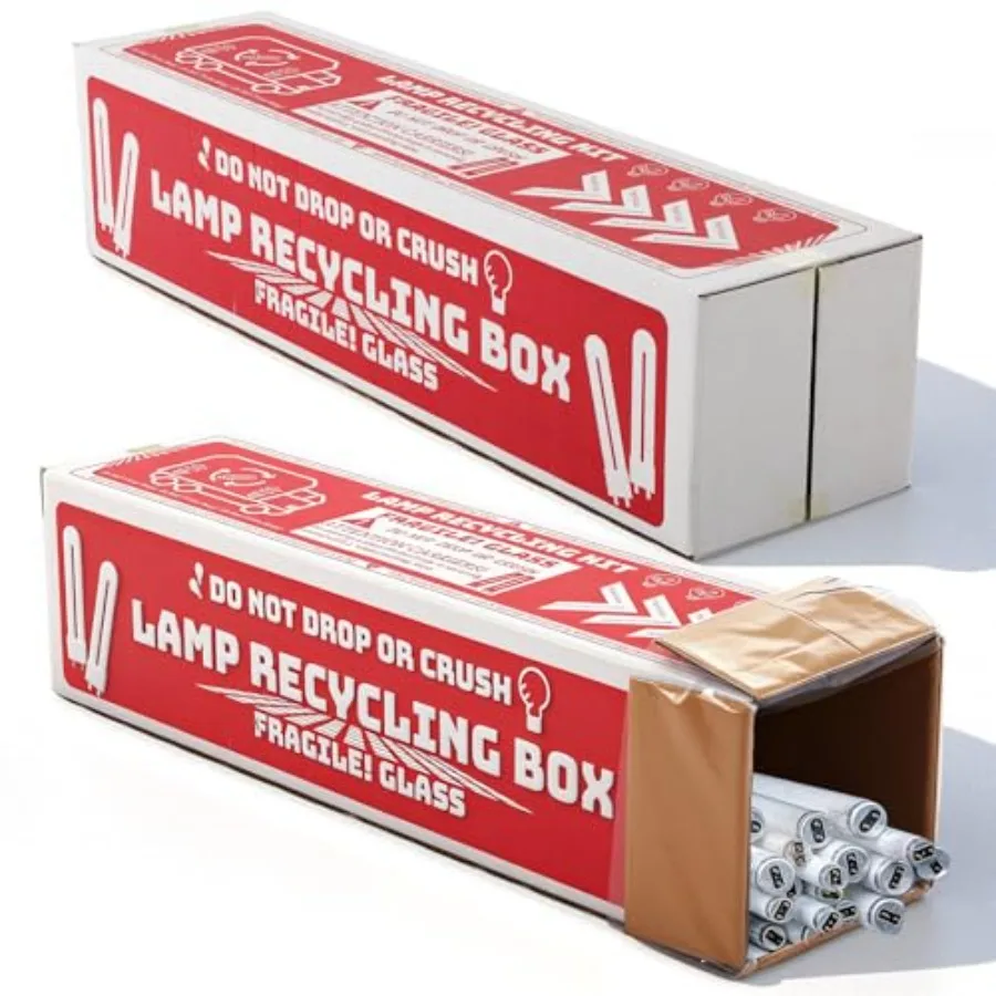 2 Sets Recycling Box for Straight Lamps with Bags 4 Foot Jumbo Straight Lamp Storage Box 49 x 12 Inch Holds up to 61 x T12 Tube
2 Sets Recycling Box for Straight Lamps with Bags 4 Foot Jumbo Straight Lamp Storage Box 49 x 12 Inch Holds up to 61 x T12 Tube