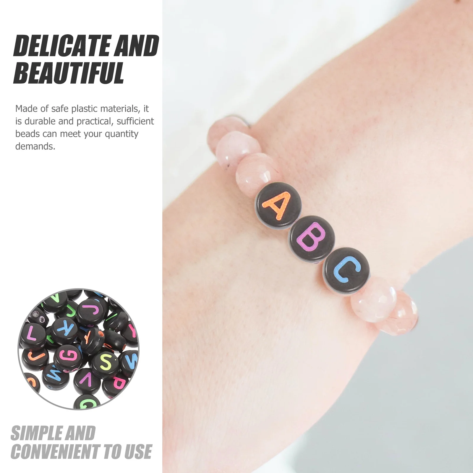 DIY Jewelry Making Loose Beads Letter Beads Plastic Exquisite Alphabet Bracelets Necklaces Anklets Earrings Craft Supplies Gifts
DIY Jewelry Making Loose Beads Letter Beads Plastic Exquisite Alphabet Bracelets Necklaces Anklets Earrings Craft Supplies Gifts