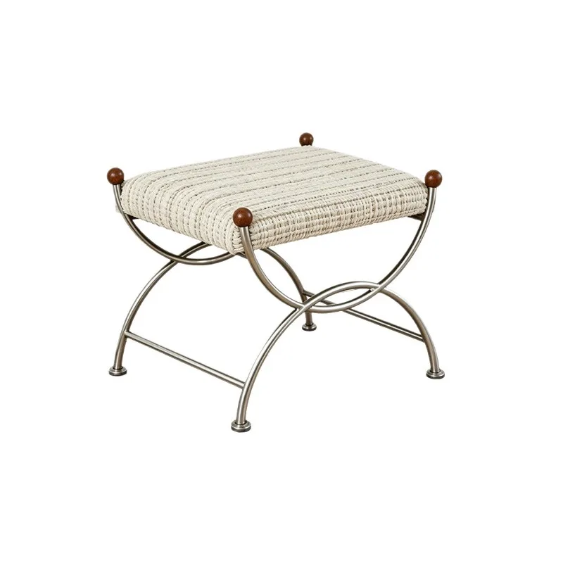 Stainless steel stool French retro door shoe changing stool soft bag foot pedal sofa dressing stool
Stainless steel stool French retro door shoe changing stool soft bag foot pedal sofa dressing stool