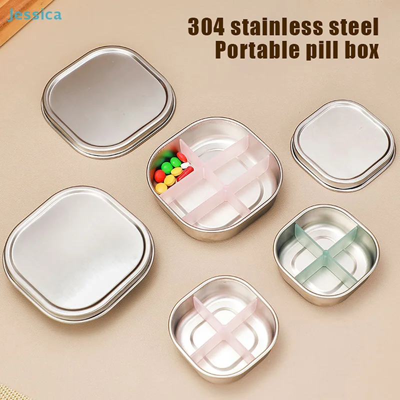 ♥304 Stainless Steel Portable Pill Box - Multi-Compartment Travel Medicine Organizer, Leak-Proof Daily Pill Case
♥304 Stainless Steel Portable Pill Box - Multi-Compartment Travel Medicine Organizer, Leak-Proof Daily Pill Case