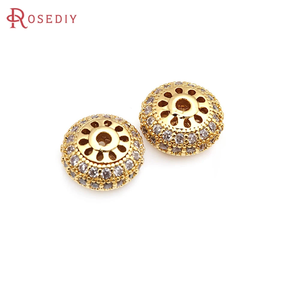 4PCS 18K Gold Color Brass Flat Round Bracelets Spacer Beads Jewelry Diy Accessories Making
4PCS 18K Gold Color Brass Flat Round Bracelets Spacer Beads Jewelry Diy Accessories Making