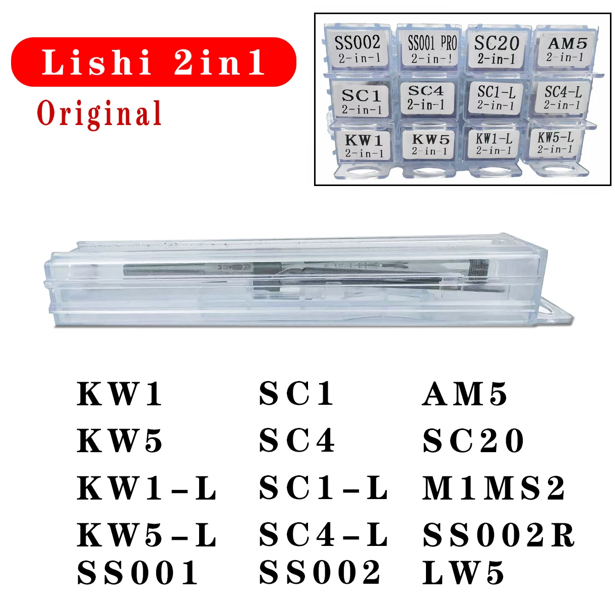 lishi 2 in 1 tools SS001 SS002 SS002R SS003 SS003R SC1 SC4 KW1 KW5 AM5 M1/MS2 R52 R52-L BE2-6 BE2-7 TE2 SC1-L SC4-L KW1-L KW5-L
lishi 2 in 1 tools SS001 SS002 SS002R SS003 SS003R SC1 SC4 KW1 KW5 AM5 M1/MS2 R52 R52-L BE2-6 BE2-7 TE2 SC1-L SC4-L KW1-L KW5-L