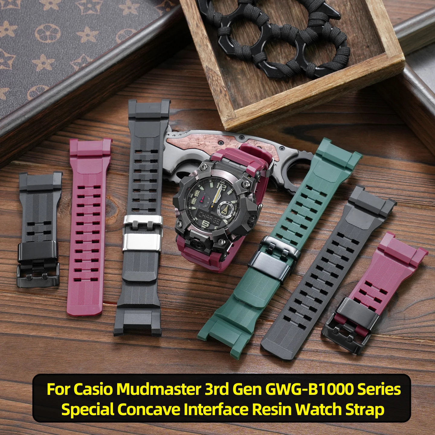 Special Concave Interface Resin Watch Strap For Casio Mudmaster 3rd Gen GWG-B1000 Series Black Green Red Replacement Bracelet
Special Concave Interface Resin Watch Strap For Casio Mudmaster 3rd Gen GWG-B1000 Series Black Green Red Replacement Bracelet