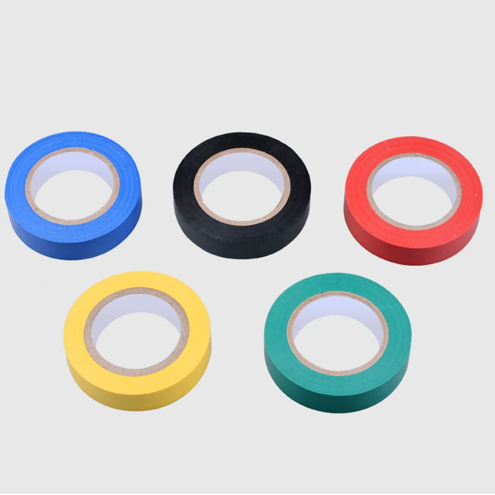 5 Rolls Electrical Insulation Tapes 10M PVC Colored Electrical Tape Waterproof Flame Resistant High Voltage Wire Repair Vinyl
5 Rolls Electrical Insulation Tapes 10M PVC Colored Electrical Tape Waterproof Flame Resistant High Voltage Wire Repair Vinyl