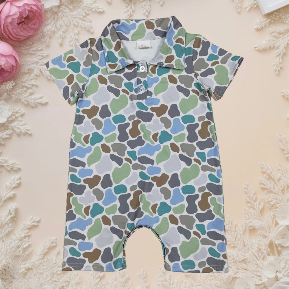 Wholesale Newborn Bodysuit Baby Infant Boys Romper Summer Kids Children Blue Camo Button Bubble Toddler One-piece Polo Clothes
Wholesale Newborn Bodysuit Baby Infant Boys Romper Summer Kids Children Blue Camo Button Bubble Toddler One-piece Polo Clothes