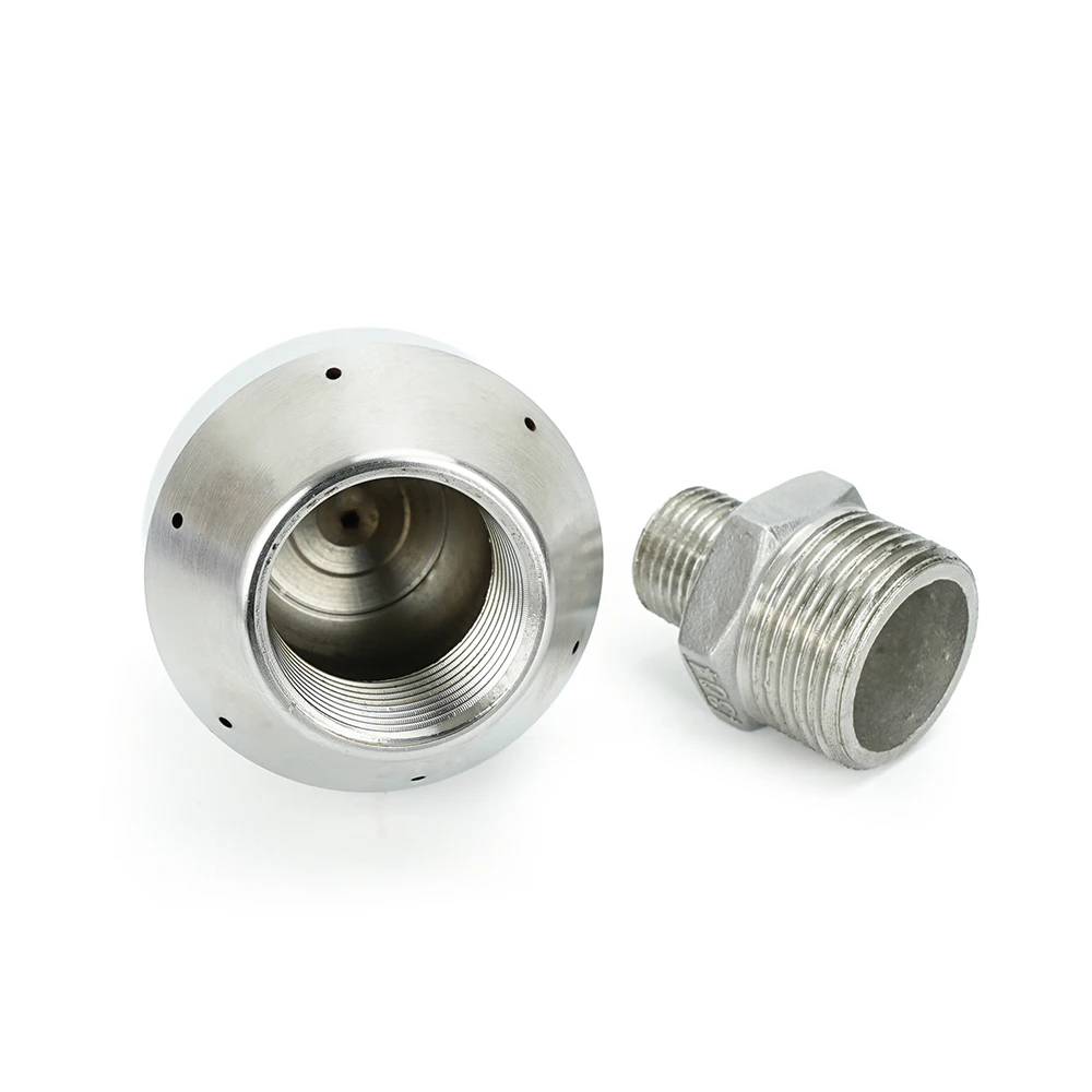 150bar High Pressure Sewer Jetter Nozzle G1/2 Stainless Steel Rear 6 Holes Drain Pipe Cleaning Dredge Hose Nozzle
150bar High Pressure Sewer Jetter Nozzle G1/2 Stainless Steel Rear 6 Holes Drain Pipe Cleaning Dredge Hose Nozzle