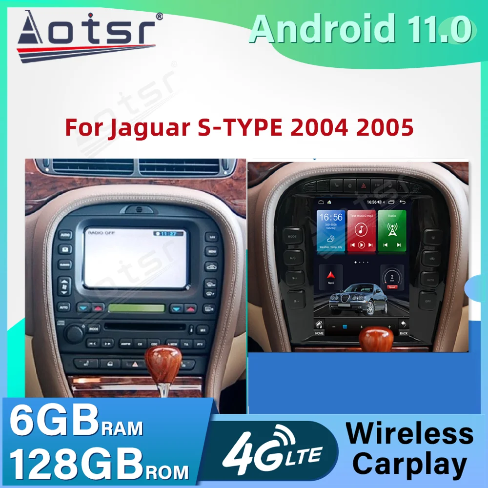 Мультимедийный плеер в стиле Tesla, Android 11,0, для Jaguar S TYPE 2004, 2005, аудио, стерео, автомобильное радио, GPS-навигация, головное устройство Carplay
Мультимедийный плеер в стиле Tesla, Android 11,0, для Jaguar S TYPE 2004, 2005, аудио, стерео, автомобильное радио, GPS-навигация, головное устройство Carplay