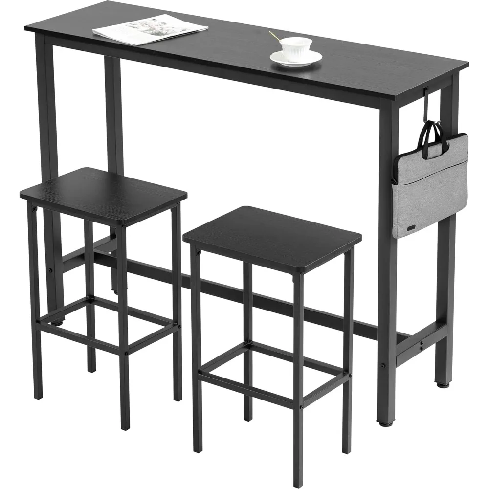 52.7" Industrial Bar Table Set with 2 Stools - Counter Height Dining & Pub Table for Small Spaces, Kitchen, Apartment, Breakfas
52.7" Industrial Bar Table Set with 2 Stools - Counter Height Dining & Pub Table for Small Spaces, Kitchen, Apartment, Breakfas