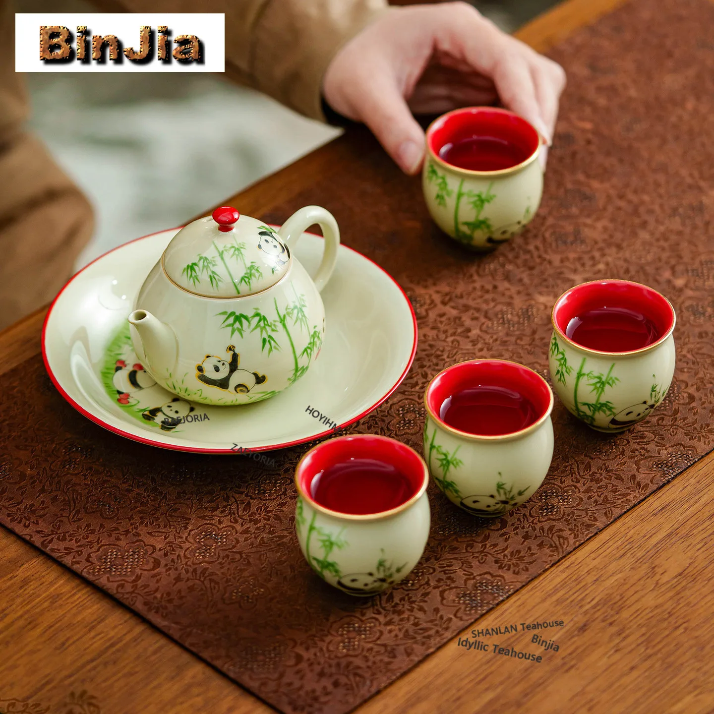 Ceramic Decal Panda Paradise Tea Set Complete Set Ancient Tea Ceremony Set Tea Maker Teapot And Tea Cup Set Drinkware Craft
Ceramic Decal Panda Paradise Tea Set Complete Set Ancient Tea Ceremony Set Tea Maker Teapot And Tea Cup Set Drinkware Craft