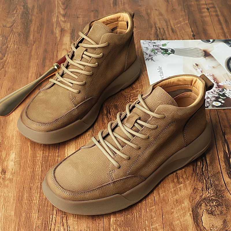Men's New Style Trendy Fashion Versatile Leisure Breathable Boots with Thick Sole Work Leather Shoes
Men's New Style Trendy Fashion Versatile Leisure Breathable Boots with Thick Sole Work Leather Shoes