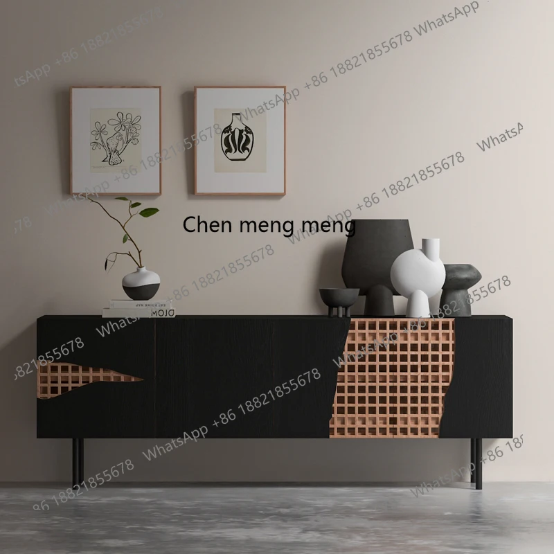 Medieval style dining side cabinet, living room home locker, modern simple style hollow entrance cabinet
Medieval style dining side cabinet, living room home locker, modern simple style hollow entrance cabinet