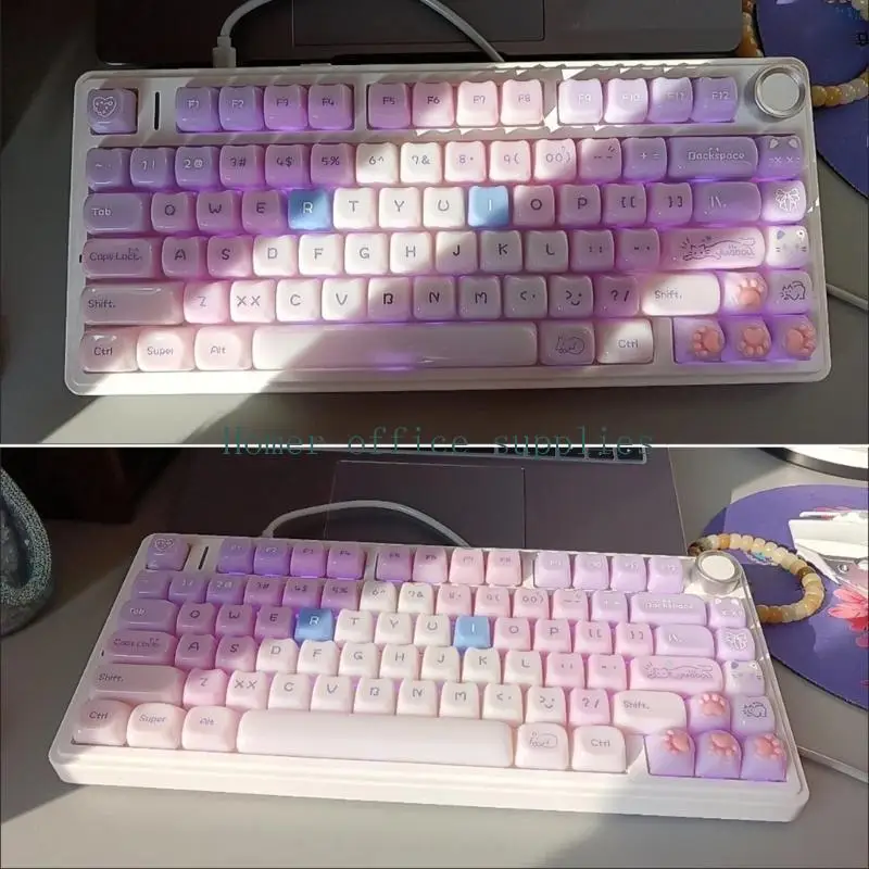 K43B Lovely Bicolor Kitten Design PBT Keycap Set for Most Mechanical Keyboards
K43B Lovely Bicolor Kitten Design PBT Keycap Set for Most Mechanical Keyboards