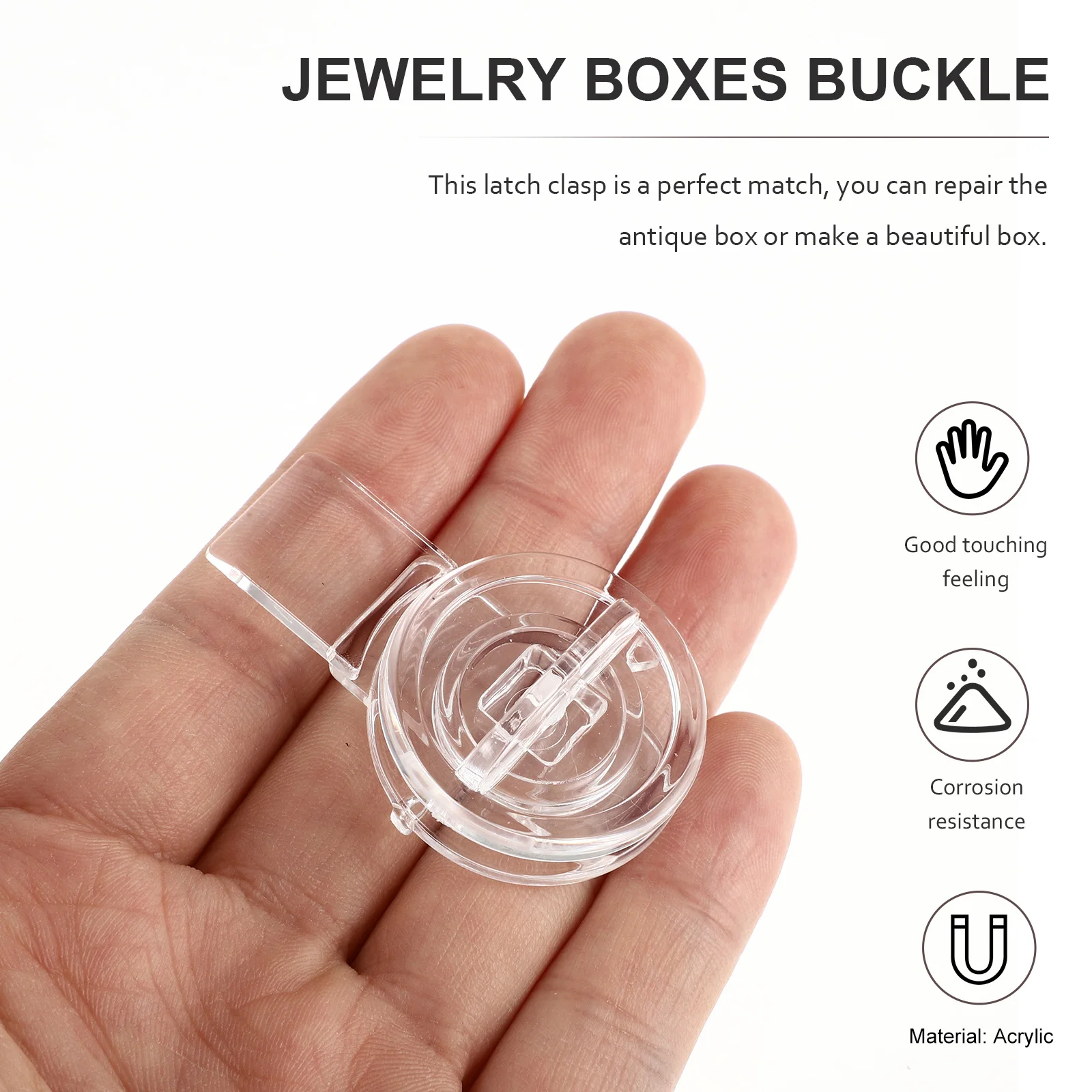 5pcs Acrylic Latch Transparent Hasp Sturdy Wooden Buckle Closure Lock Fastener For Home Office Storage Boxes,
5pcs Acrylic Latch Transparent Hasp Sturdy Wooden Buckle Closure Lock Fastener For Home Office Storage Boxes,