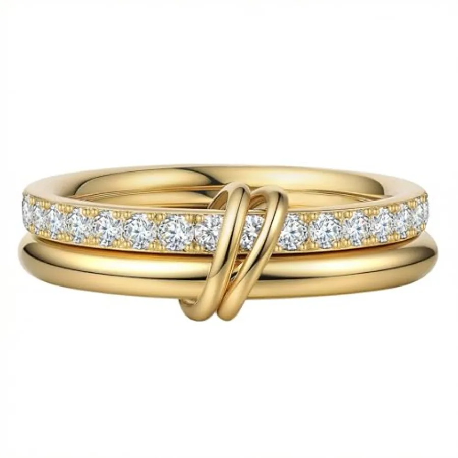 PDWZNBA Mothers Day Gifts for Mom 18K -plated Stackable Rings for Women Interlocking Ring - Mixed Statement Rings Dainty Fashio
PDWZNBA Mothers Day Gifts for Mom 18K -plated Stackable Rings for Women Interlocking Ring - Mixed Statement Rings Dainty Fashio