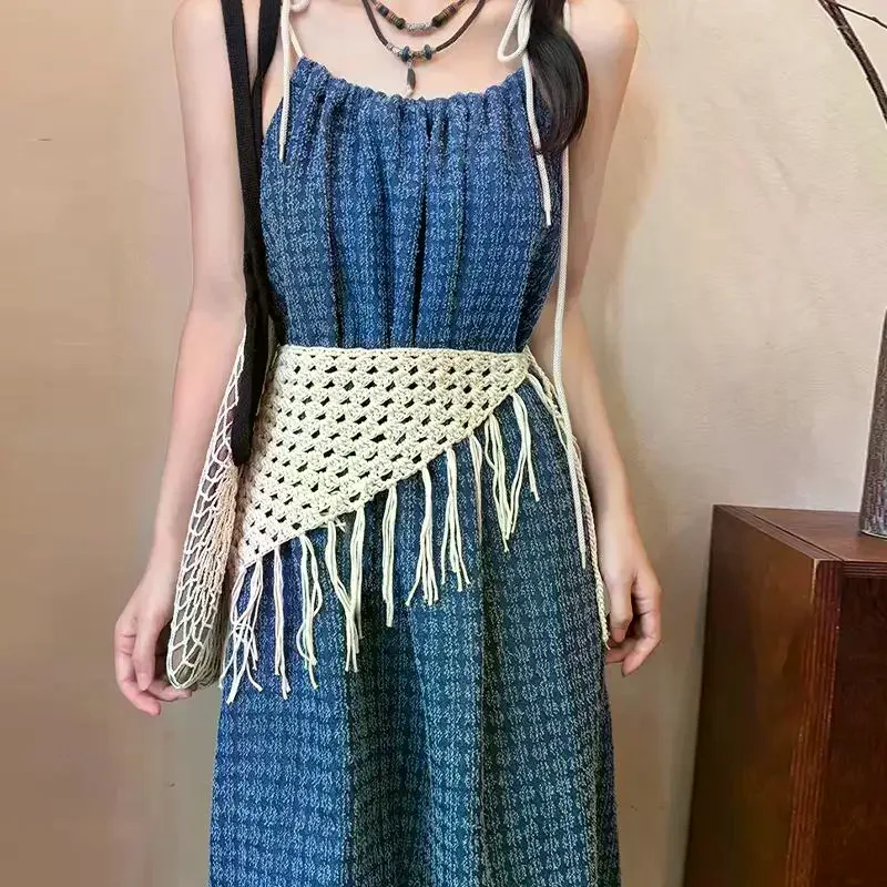 Multifunctional Women's Tassel Triangle Scarf Y2K Fashionable Adjustable Accessory Perfect For Hips And Waist
Multifunctional Women's Tassel Triangle Scarf Y2K Fashionable Adjustable Accessory Perfect For Hips And Waist