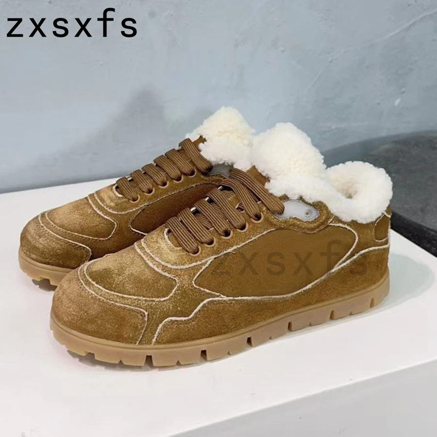 Fuitarl Hot Winter Wool Flat Shoes Women Lace Up Suede Leather Sneakers Warm Fur Shoes Casual Trainers Warm Walking Shoes Woman
Fuitarl Hot Winter Wool Flat Shoes Women Lace Up Suede Leather Sneakers Warm Fur Shoes Casual Trainers Warm Walking Shoes Woman