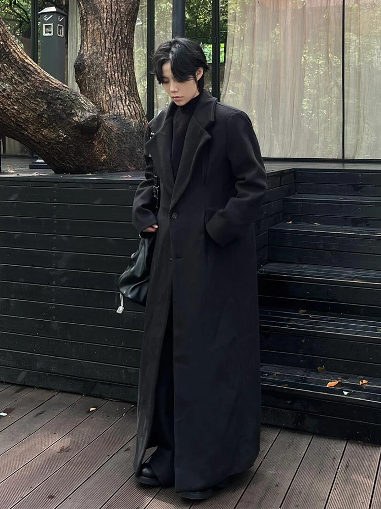 Bla Mid-Length Woolen Coat Men's Autumn Winter Sle Korean Aosphere Sensation Wearable Faionable Warm Long Sve Coat
Bla Mid-Length Woolen Coat Men's Autumn Winter Sle Korean Aosphere Sensation Wearable Faionable Warm Long Sve Coat