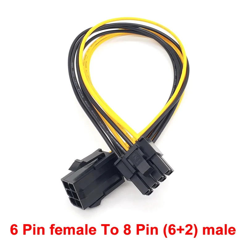 20cm 6 Pin Female To 8 Pin (6+2) Male GPU Power Conversion extension Cable Video Graphics card 6pin to 8pin PCIE Power Cable 1pc
20cm 6 Pin Female To 8 Pin (6+2) Male GPU Power Conversion extension Cable Video Graphics card 6pin to 8pin PCIE Power Cable 1pc