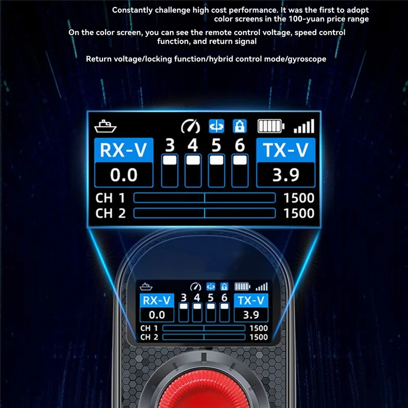 GROCE-DS-650 6CH 2.4G Radio Transmitter With Color Screen F-06A Receiver Perfect For RC Boats Enhanced Control Range
GROCE-DS-650 6CH 2.4G Radio Transmitter With Color Screen F-06A Receiver Perfect For RC Boats Enhanced Control Range