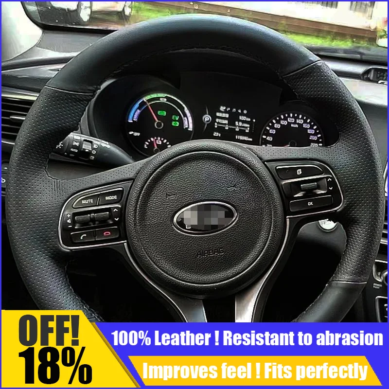 Leather Car Steering Wheel Cover Fit For Kia K5 2016 2017 Sportage 4 KX5 2016 Interior Sewing Custom Diy Auto Car Accessories
Leather Car Steering Wheel Cover Fit For Kia K5 2016 2017 Sportage 4 KX5 2016 Interior Sewing Custom Diy Auto Car Accessories