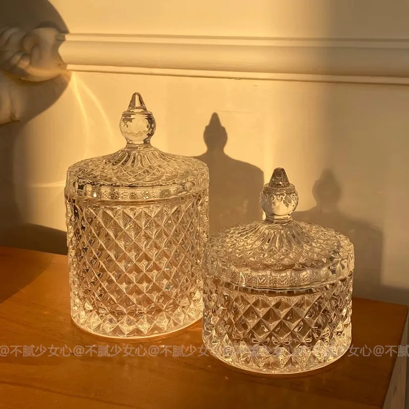 Korean Pineapple Pattern Cube Sugar Glass Jar Jewelry Storage Home Resumption Decoration Storage Nordic
Korean Pineapple Pattern Cube Sugar Glass Jar Jewelry Storage Home Resumption Decoration Storage Nordic