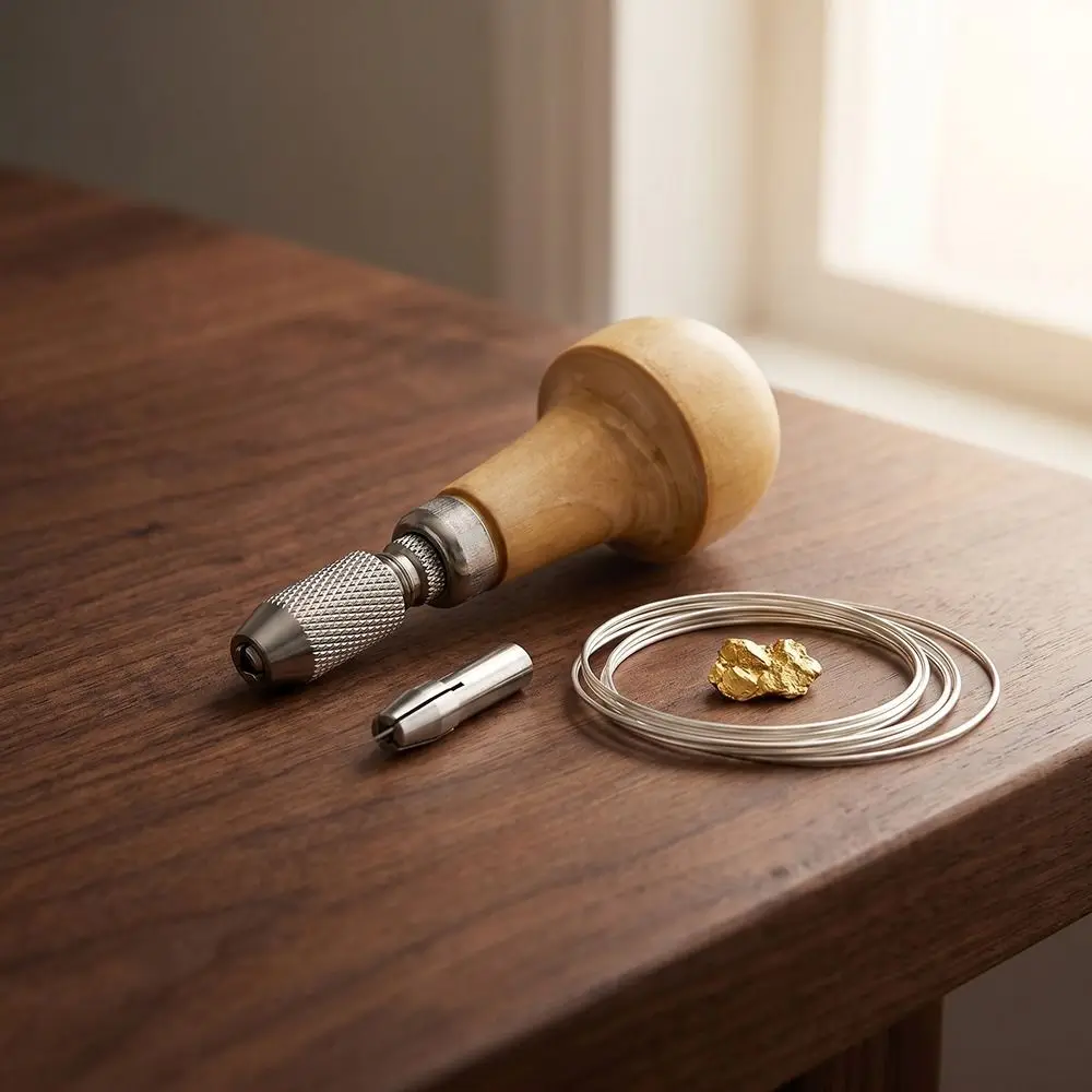 Wooden Comfort Shape Handle Pin Vises Gourd Lock Twisting Wire Wrapping Jewelry Making Tool Extra Collet Durable
Wooden Comfort Shape Handle Pin Vises Gourd Lock Twisting Wire Wrapping Jewelry Making Tool Extra Collet Durable