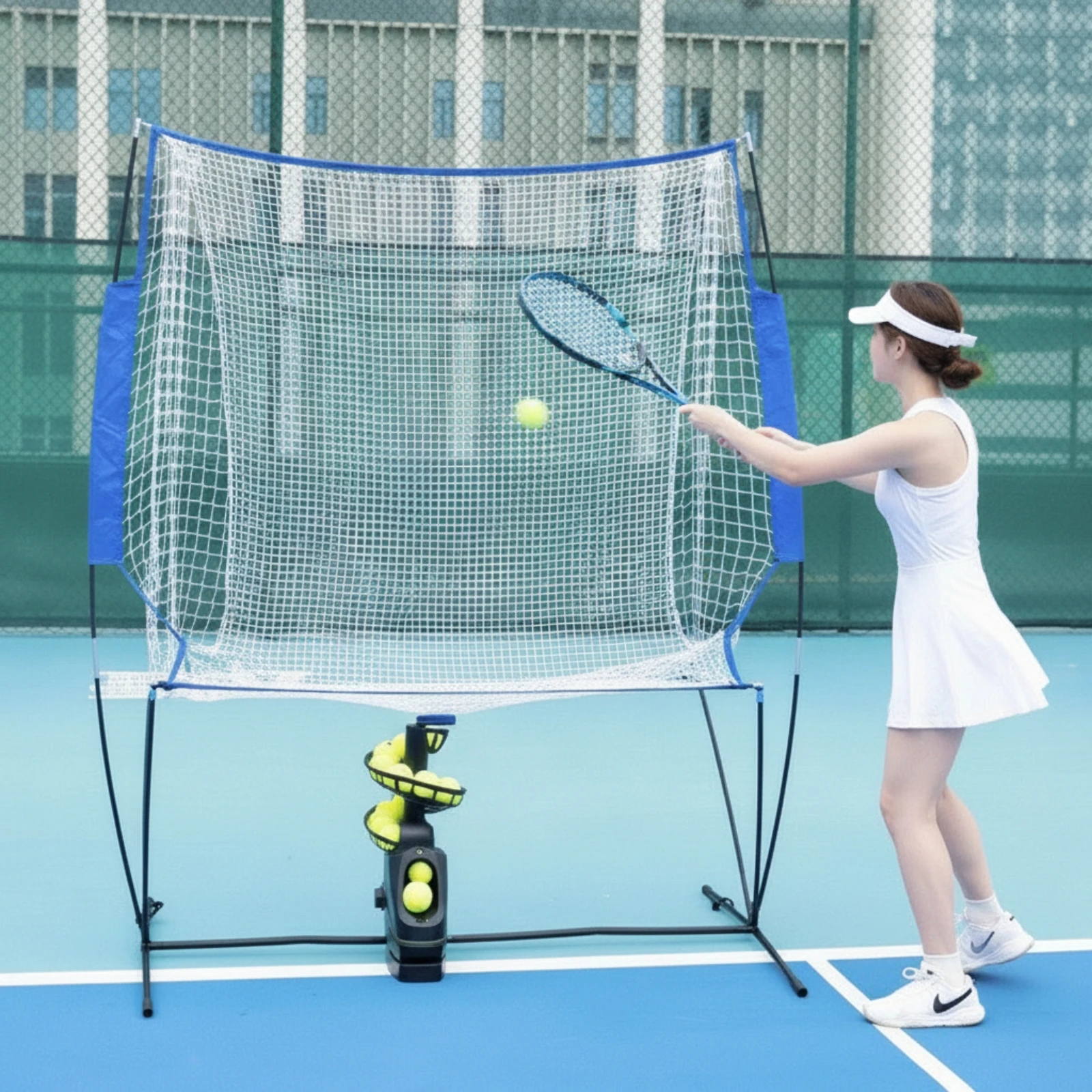 Tennis Training Net Freestanding Tennis Net with Metal Frame Stable Rectangular
Tennis Training Net Freestanding Tennis Net with Metal Frame Stable Rectangular