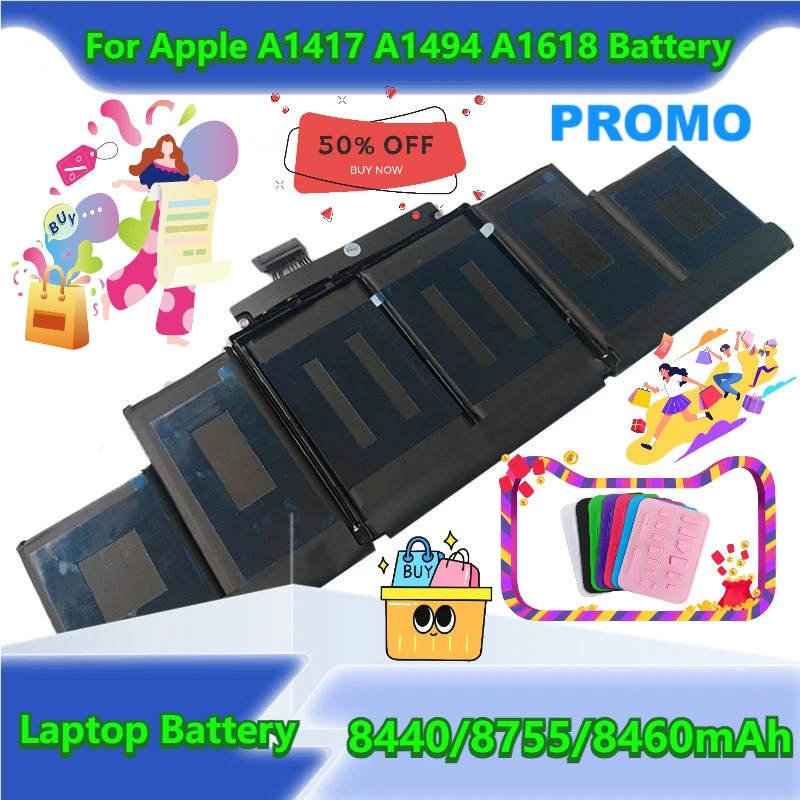 8440/8755/8460 мАч Аккумуляторы для ноутбука Apple A1417 A1494 A1618 MacBook Pro 15 "A1398 Аккумулятор для ноутбука
8440/8755/8460 мАч Аккумуляторы для ноутбука Apple A1417 A1494 A1618 MacBook Pro 15 "A1398 Аккумулятор для ноутбука