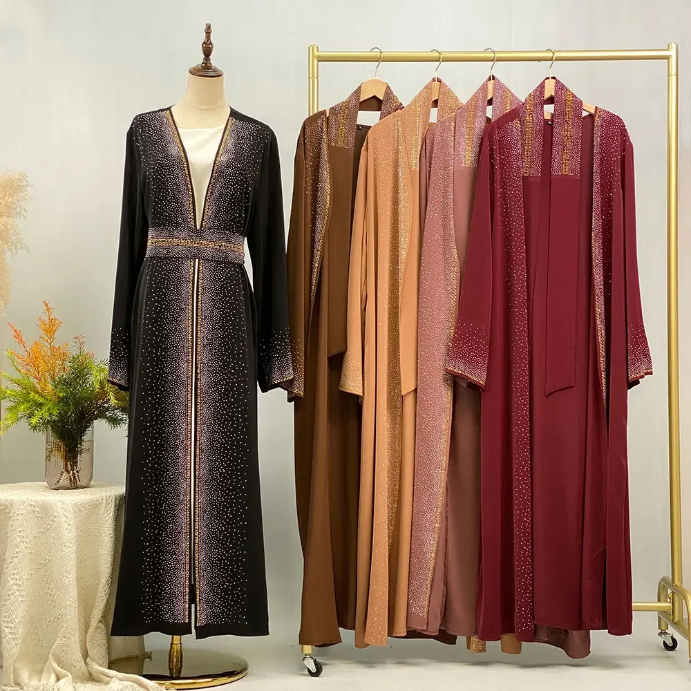 Eid Ramadan Muslim Women Diamonds Maxi Dress Kimono Cardigan Open Abaya Dubai Turkey Kaftan Islam Clothing Kebaya Robe Jalabiya
Eid Ramadan Muslim Women Diamonds Maxi Dress Kimono Cardigan Open Abaya Dubai Turkey Kaftan Islam Clothing Kebaya Robe Jalabiya