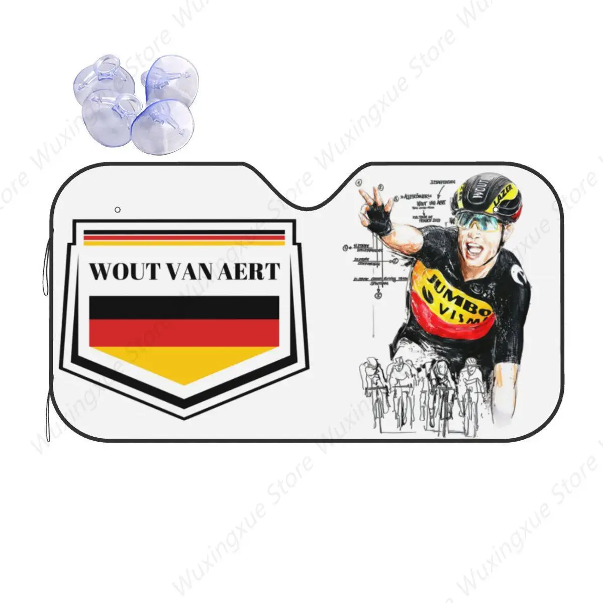Wout Van Aert Флаг Бельгии Солнцезащитный козырек Ветровое стекло Забавная крышка Переднее окно 76x140 см Солнцезащитный козырек Защита от солнца
Wout Van Aert Флаг Бельгии Солнцезащитный козырек Ветровое стекло Забавная крышка Переднее окно 76x140 см Солнцезащитный козырек Защита от солнца