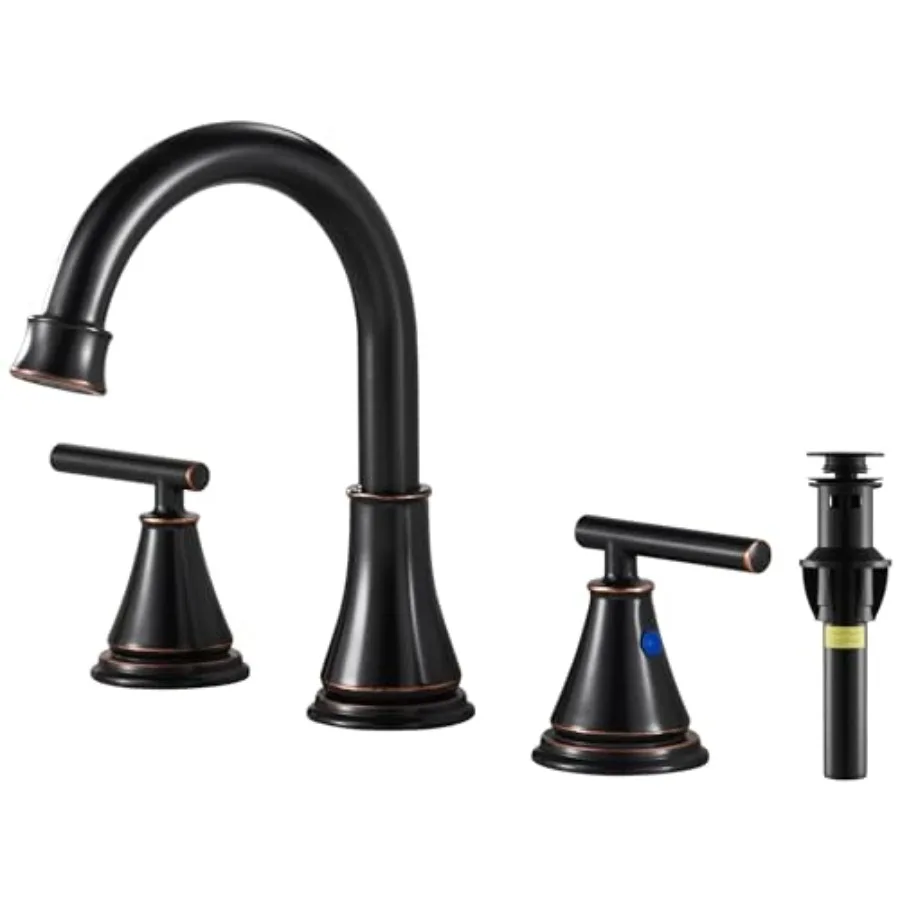 Bathroom Sink Faucet 3 Hole, Bathroom Vanity Faucet for Lavatory Sink with Pop-Up Drain, 8 Inch Widespread, 2 Handle Basin
Bathroom Sink Faucet 3 Hole, Bathroom Vanity Faucet for Lavatory Sink with Pop-Up Drain, 8 Inch Widespread, 2 Handle Basin