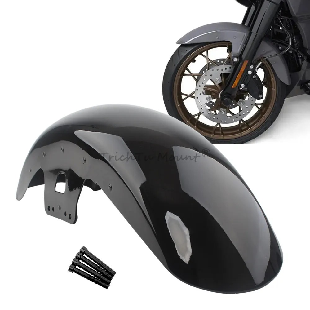 1 Pcs Front Fender With Bolts Fits For Harley Touring 14-Later Equipped With 17"/18"/19" Wheel And Tire Combination Vivid Black
1 Pcs Front Fender With Bolts Fits For Harley Touring 14-Later Equipped With 17"/18"/19" Wheel And Tire Combination Vivid Black