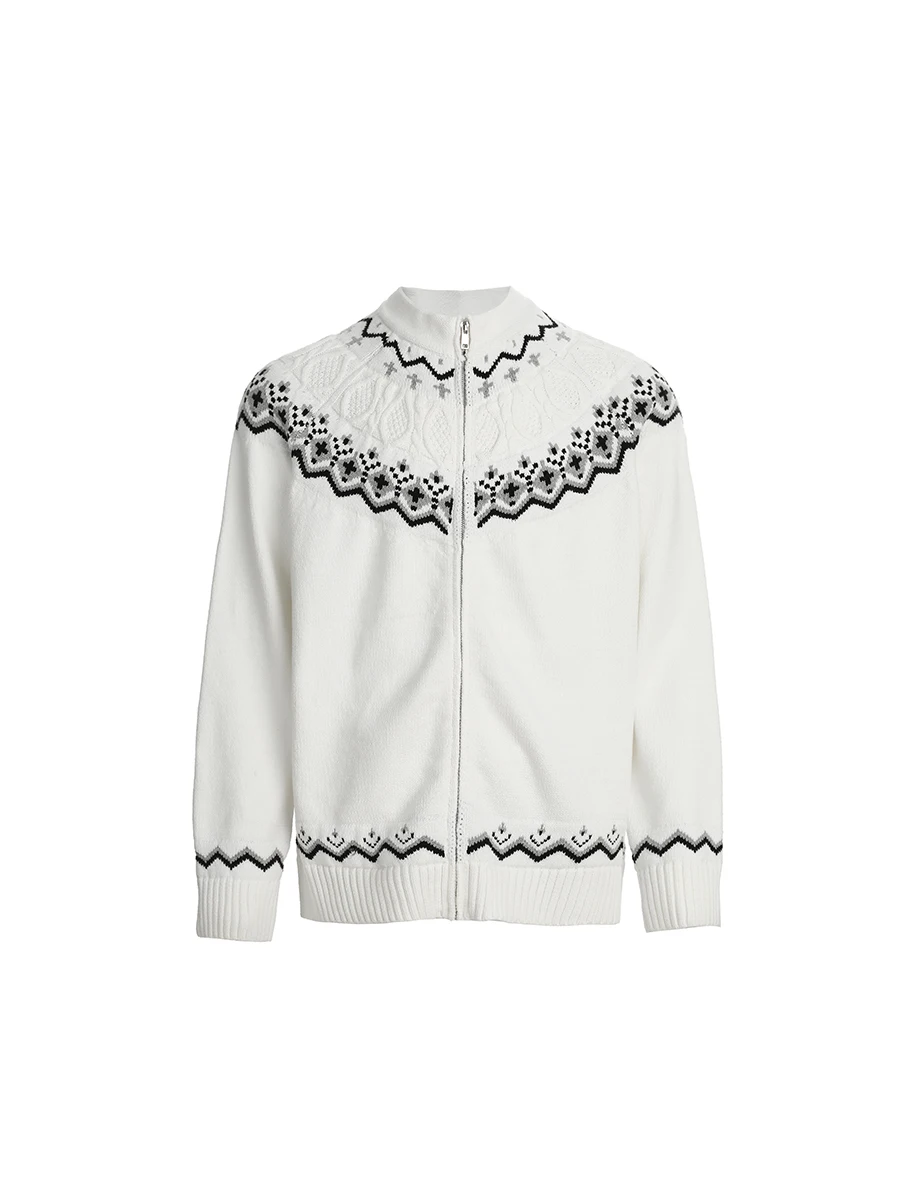 Американский вязаный кардиган-свитер на молнии в стиле Fair Isle, свободный крой, теплый, с длинными рукавами, воротник-стойка, для мужчин и женщин
Американский вязаный кардиган-свитер на молнии в стиле Fair Isle, свободный крой, теплый, с длинными рукавами, воротник-стойка, для мужчин и женщин