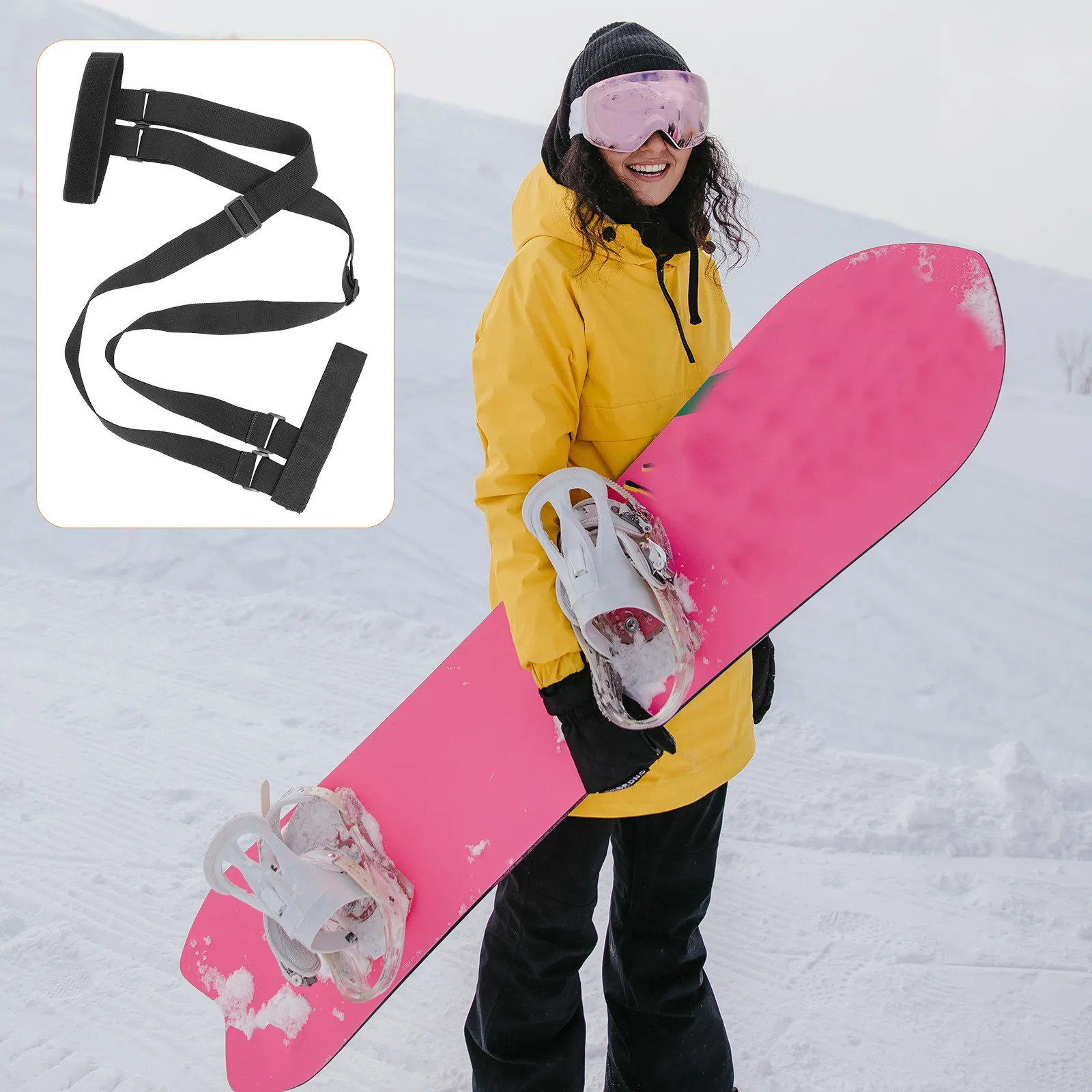 1Pcs Snowboard Shoulder Strap Heavy Duty Reinforced Binding Strap Adjustable Fit for Ski Skateboard Carrying Needs
1Pcs Snowboard Shoulder Strap Heavy Duty Reinforced Binding Strap Adjustable Fit for Ski Skateboard Carrying Needs