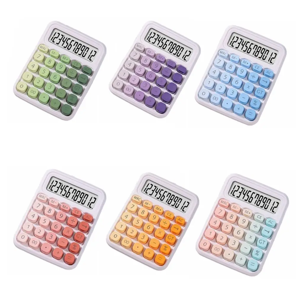 Cute 12 Digits Calculator Large LCD Display Portable Finance Calculator Practical Candy Color Student Calculator
Cute 12 Digits Calculator Large LCD Display Portable Finance Calculator Practical Candy Color Student Calculator