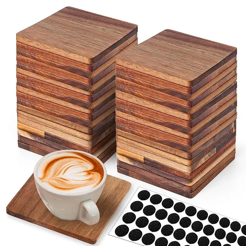 PZHI-Unfinished Wood Coasters 36 Pieces 4 Inch Square For Crafts Acacia-Wooden Non-Slip Silicone Dots Included
PZHI-Unfinished Wood Coasters 36 Pieces 4 Inch Square For Crafts Acacia-Wooden Non-Slip Silicone Dots Included