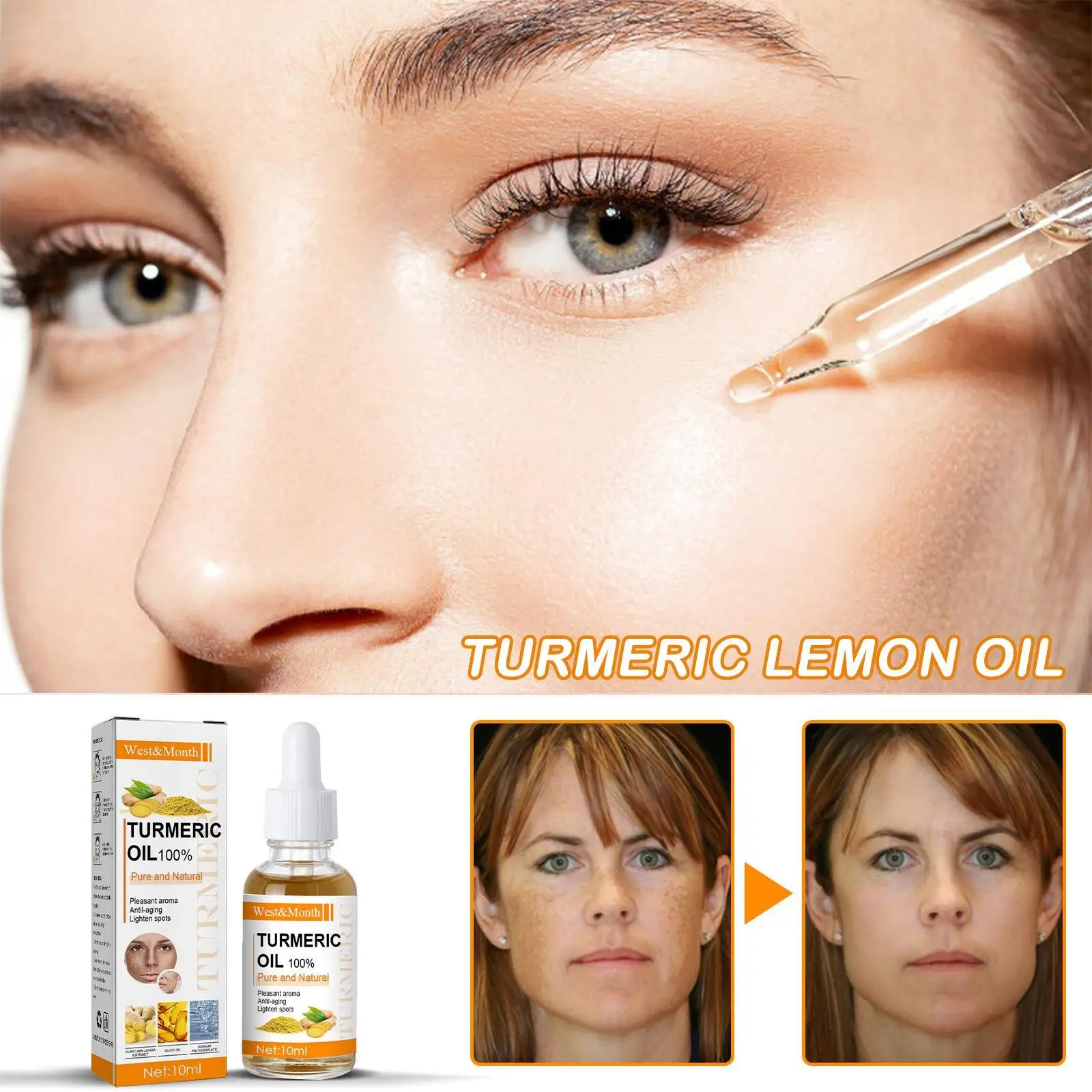 10ML Turmeric Oil Skin Glow To Lightening Acne Dark Patches, Acne Bright Skin Dark Spot Corrector Face Whitening Serum hot sale
10ML Turmeric Oil Skin Glow To Lightening Acne Dark Patches, Acne Bright Skin Dark Spot Corrector Face Whitening Serum hot sale