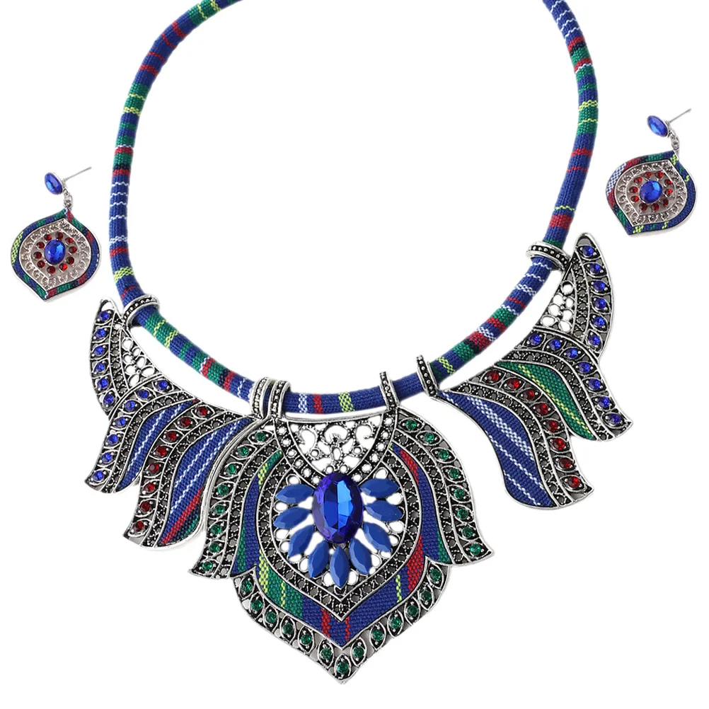 1Set Women Jewelry Set Bohemian Necklace and Earrings Fashion Ethnic Design Statement Piece for Wedding Anniversary Prom Event
1Set Women Jewelry Set Bohemian Necklace and Earrings Fashion Ethnic Design Statement Piece for Wedding Anniversary Prom Event