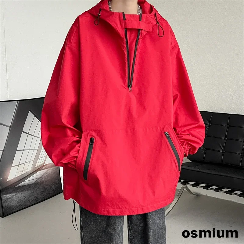 Boys Spring White Hooded Jacket Oversize Men Long Sleeve Loose Pullover Coat Male Outerdoor Hiking Travel Waterproof Jackets
Boys Spring White Hooded Jacket Oversize Men Long Sleeve Loose Pullover Coat Male Outerdoor Hiking Travel Waterproof Jackets