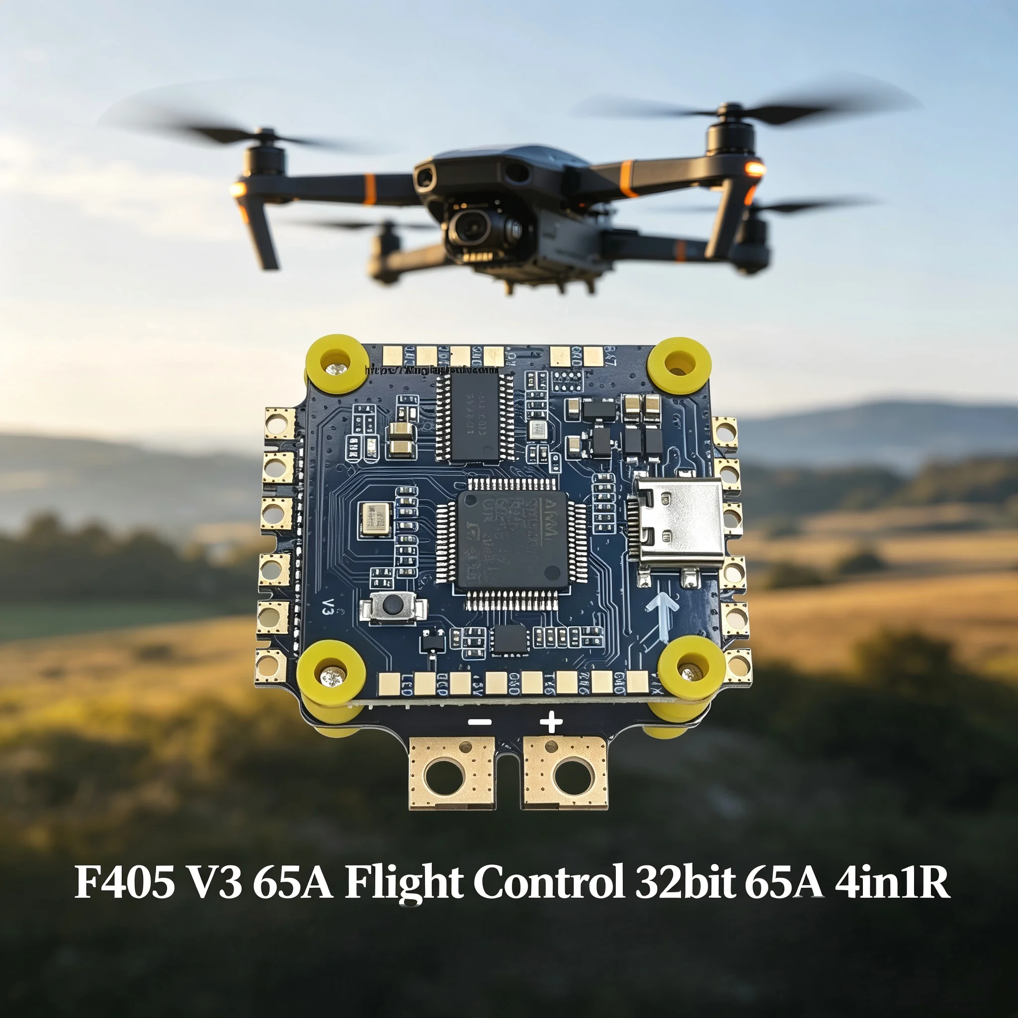 FPV Stake F405 V3 65A Flight Control 32bit 65A 4in1 Rc Brushless Esc brushless Esc Electric Controller for FPV Drone Accessory
FPV Stake F405 V3 65A Flight Control 32bit 65A 4in1 Rc Brushless Esc brushless Esc Electric Controller for FPV Drone Accessory